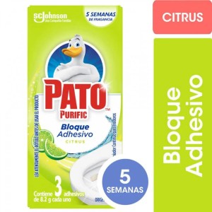PATO PURIFIC BLOQUE ADHESIVO CITRUS x 3u
